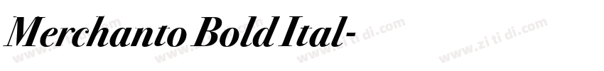 Merchanto Bold Ital字体转换